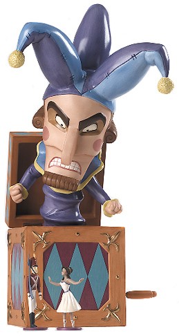 Fantasia 2000 Jack-In-Box With Tin Soldier And Ballerina Miniatures Jealous Jack by WDCC Disney Classics Image is watermarked for copyright protection and is not present on the actual art work.