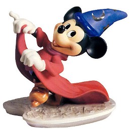 Fantasia Sorcerer Mickey Mischievous  Apprentice by WDCC Disney Classics Image is watermarked for copyright protection and is not present on the actual art work.