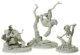 Tarzan Tantor and, Terk Maquettes (matched numbered Set) by WDCC Disney Classics Image is watermarked for copyright protection and is not present on the actual art work.