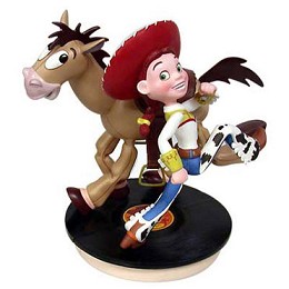 Toy Story 2 Jessie And Bullseye Yeee-Ha And Ride Like The Wind by WDCC Disney Classics Image is watermarked for copyright protection and is not present on the actual art work.