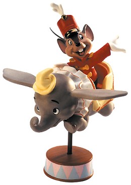 Dumbo Timothy Mouse In Dumbo Ride Flight Over Fantasyland by WDCC Disney Classics Image is watermarked for copyright protection and is not present on the actual art work.