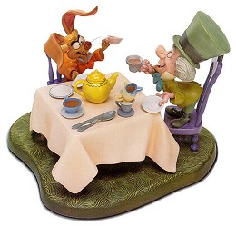 Alice In Wonderland Mad Hatter And March Hare A Very Merry Unbirthday by WDCC Disney Classics Image is watermarked for copyright protection and is not present on the actual art work.