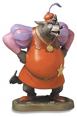 Robin Hood Sheriff Of Nottingham Suspicious Sheriff by WDCC Disney Classics Image is watermarked for copyright protection and is not present on the actual art work.