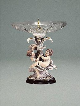 Cherubs With Flowers - Centerpiece by Giuseppe Armani Image is watermarked for copyright protection and is not present on the actual art work.