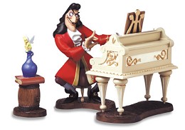 Peter Pan Captain Hook And Tinker Bell Accompaniment To Betrayal by WDCC Disney Classics Image is watermarked for copyright protection and is not present on the actual art work.
