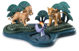 The Lion King Simba Nala Zazu And Base by WDCC Disney Classics Image is watermarked for copyright protection and is not present on the actual art work.