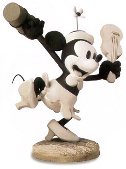 Steamboat Willie Minnie Mouse Minnie's Debut (Charter Member Edition) by WDCC Disney Classics Image is watermarked for copyright protection and is not present on the actual art work.