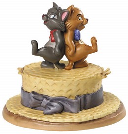 The Aristocats Berlioz And Toulouse Kickin Kittens by WDCC Disney Classics Image is watermarked for copyright protection and is not present on the actual art work.