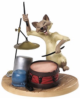 The Aristocats Chinese Cat Crazy Cat by WDCC Disney Classics Image is watermarked for copyright protection and is not present on the actual art work.