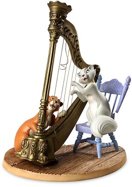 The Aristocats Duchess And Omalley Plucking The Heart Strings by WDCC Disney Classics Image is watermarked for copyright protection and is not present on the actual art work.