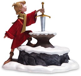 The Sword In The Stone Arthur Seizing Destiny by WDCC Disney Classics Image is watermarked for copyright protection and is not present on the actual art work.