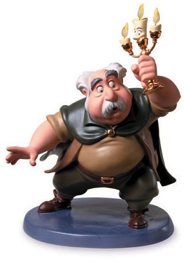 Beauty And The Beast Maurice And Lumiere Is Someone There by WDCC Disney Classics Image is watermarked for copyright protection and is not present on the actual art work.