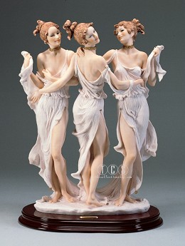 Three Graces by Giuseppe Armani Image is watermarked for copyright protection and is not present on the actual art work.