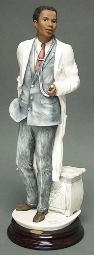 African American Doctor by Giuseppe Armani Image is watermarked for copyright protection and is not present on the actual art work.