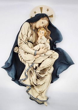 Madonna With Child Wall Plaque by Giuseppe Armani Image is watermarked for copyright protection and is not present on the actual art work.