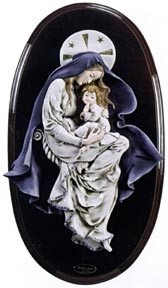 Madonna With Child by Giuseppe Armani Image is watermarked for copyright protection and is not present on the actual art work.