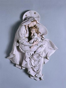 Madonna With Child by Giuseppe Armani Image is watermarked for copyright protection and is not present on the actual art work.