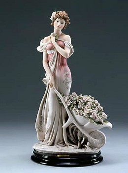 Gathering Roses by Giuseppe Armani Image is watermarked for copyright protection and is not present on the actual art work.