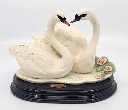 Pair Of Swans by Giuseppe Armani Image is watermarked for copyright protection and is not present on the actual art work.