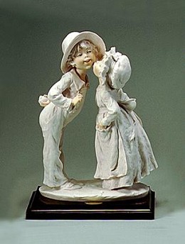 Shy Kiss by Giuseppe Armani Image is watermarked for copyright protection and is not present on the actual art work.