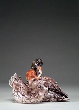 Duck Kiss by Giuseppe Armani Image is watermarked for copyright protection and is not present on the actual art work.
