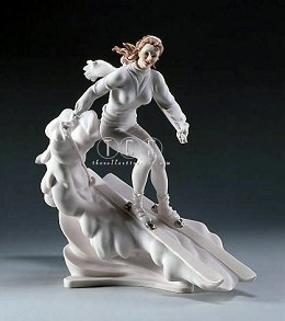 Skier by Giuseppe Armani Image is watermarked for copyright protection and is not present on the actual art work.