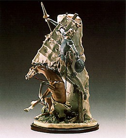 Don Quixote And The Windm by Lladro Image is watermarked for copyright protection and is not present on the actual art work.
