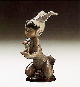 Boy And His Bunny 1986-91 by Lladro Image is watermarked for copyright protection and is not present on the actual art work.