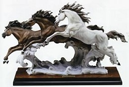 Born Free 3 Horses by Giuseppe Armani Image is watermarked for copyright protection and is not present on the actual art work.