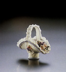 Pink Flower Basket 1987-91 by Lladro Image is watermarked for copyright protection and is not present on the actual art work.