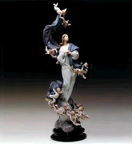 Blessed Lady Le1000 1988-91 by Lladro Image is watermarked for copyright protection and is not present on the actual art work.