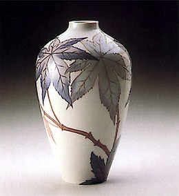 Vase Ricinus Palm 1988-93 by Lladro Image is watermarked for copyright protection and is not present on the actual art work.