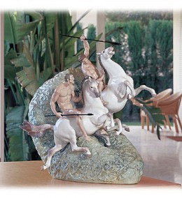 Mounted Warriors (500) by Lladro Image is watermarked for copyright protection and is not present on the actual art work.