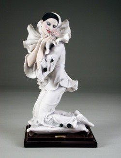 Pierrot And The Rose by Giuseppe Armani Image is watermarked for copyright protection and is not present on the actual art work.