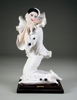 Pierrot And The Rose by Giuseppe Armani Image is watermarked for copyright protection and is not present on the actual art work.