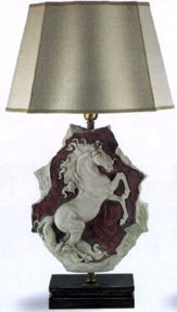 Leonardo Horse Lamp by Giuseppe Armani Image is watermarked for copyright protection and is not present on the actual art work.
