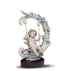 Heavenly Swing Le 1000 1991-01 by Lladro Image is watermarked for copyright protection and is not present on the actual art work.