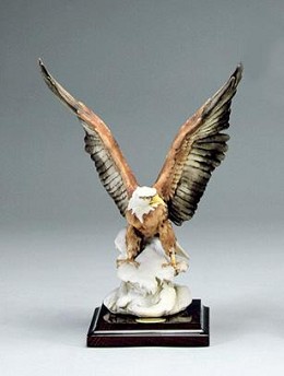 Eagle On Snow by Giuseppe Armani Image is watermarked for copyright protection and is not present on the actual art work.