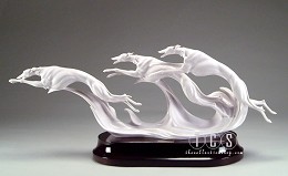 Dog Race by Giuseppe Armani Image is watermarked for copyright protection and is not present on the actual art work.