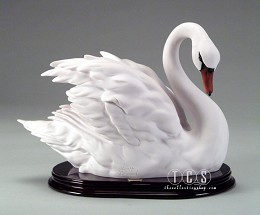 Swan - Semi-Closed Wings by Giuseppe Armani Image is watermarked for copyright protection and is not present on the actual art work.