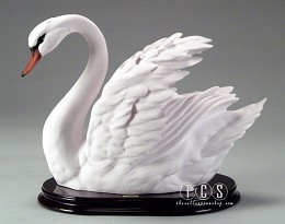 Swan - Semi-Open Wings by Giuseppe Armani Image is watermarked for copyright protection and is not present on the actual art work.