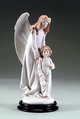 The Guardian Angel by Giuseppe Armani Image is watermarked for copyright protection and is not present on the actual art work.