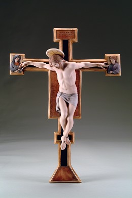 Crucifix After Giotto by Giuseppe Armani Image is watermarked for copyright protection and is not present on the actual art work.
