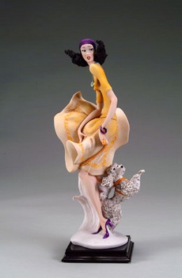Playful Dog - 2007 Members Only Figurine by Giuseppe Armani Image is watermarked for copyright protection and is not present on the actual art work.