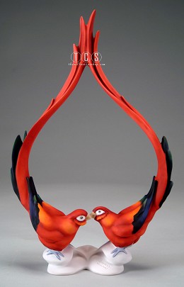 Parrot Duo by Giuseppe Armani Image is watermarked for copyright protection and is not present on the actual art work.