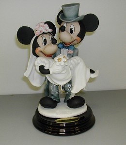 Mickey And Minnie Bride And Groom by Giuseppe Armani Image is watermarked for copyright protection and is not present on the actual art work.