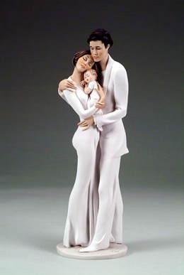 The Family by Giuseppe Armani Image is watermarked for copyright protection and is not present on the actual art work.