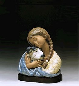 Devoted Friends 1990-95 by Lladro Image is watermarked for copyright protection and is not present on the actual art work.