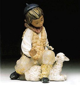 Tender Moment 1992-99 by Lladro Image is watermarked for copyright protection and is not present on the actual art work.