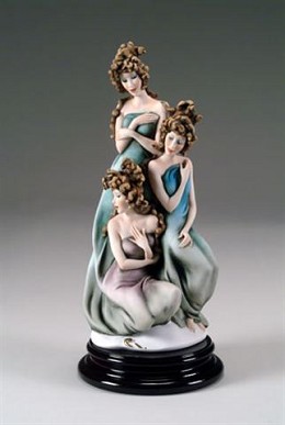 The Three Graces by Giuseppe Armani Image is watermarked for copyright protection and is not present on the actual art work.